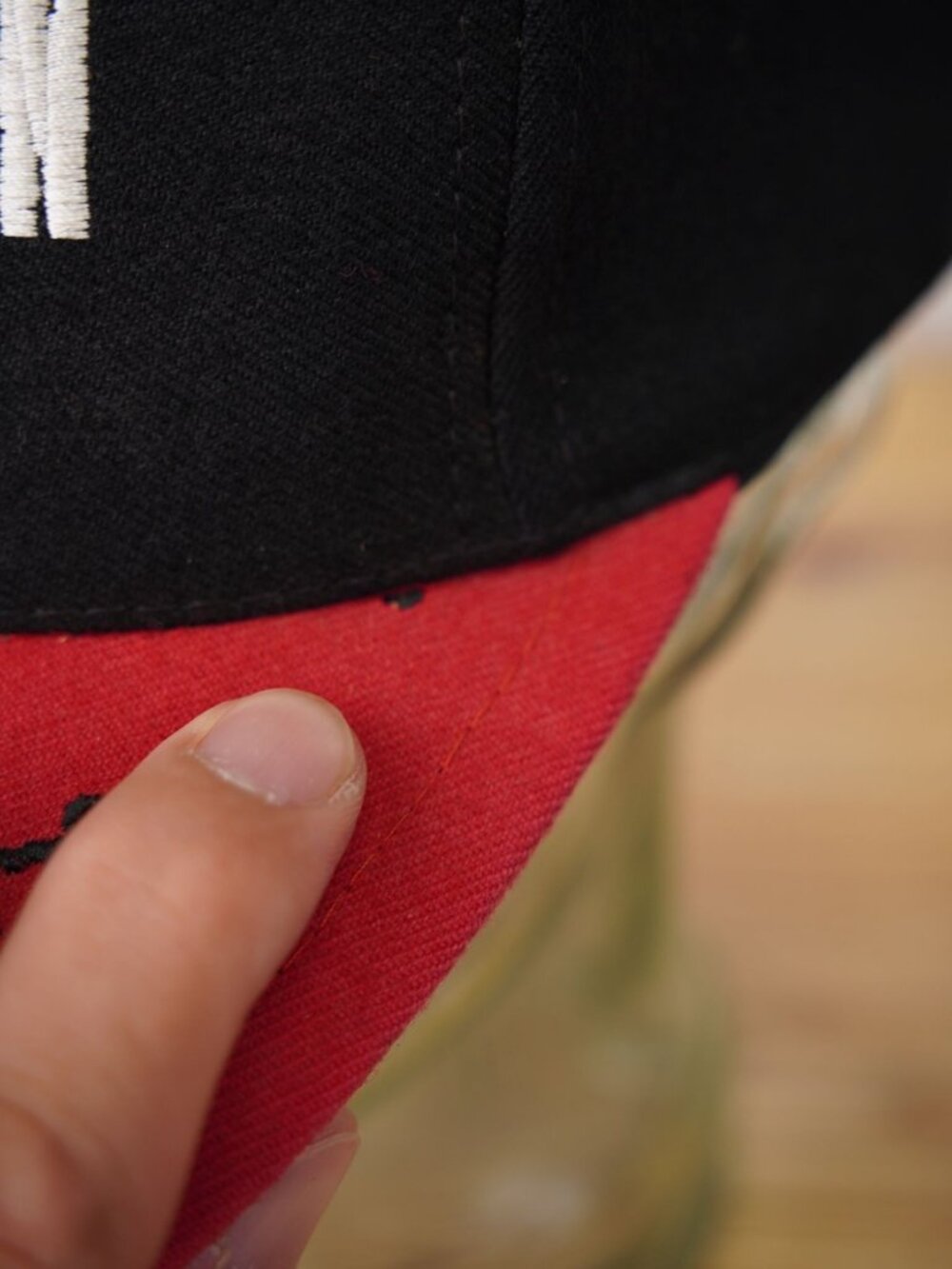 VTG Nike Air Jordan Wool Black Red Snapback Cap Jumpman Embroidered Signature - Picture 12 of 15